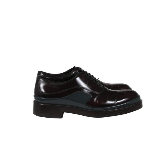 Prada Mens Derbys US 9 UK 8 Burgundy Leather Double Gray Midsole Chunky Oxfords main image 6